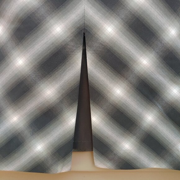 Express Gray Mixed Plaid Skirt Pencil Straight High Waist Workwear Office - Picture 7 of 11